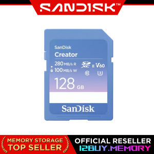 Sandisk Creator 4K 6K SD Card V60 U3 UHS-II Read Speed 280MB/s 128GB 256GB 512GB 1TB DXEPC 12BUY.MEMORY