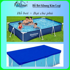 Hồ bơi khung kim loại chính hãng Bestway Kích thước:4m x2m11 cao 81cm bể bơi cho bé đồ chơi vận động cho trẻ