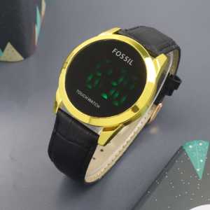 Paket Box Exclusive + Paperbag / Jam Tangan Fos Ring Gold VA-697NR / Jam Tangan Fashion Pria Tali Kulit Diameter 44 cm