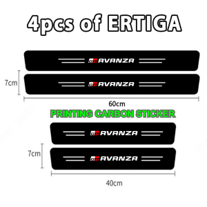 stiker mobil toyota gr avanza sport sticker karbon 3d sillplate mobil toyota avanza gr sport universal 5pcs sepaket