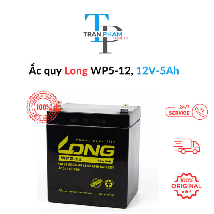 Ắc Quy Long 12V-5Ah Wp5-12 Cho Ups, Inverter | Lazada.vn
