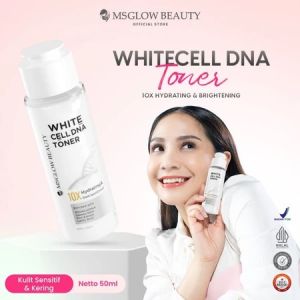 MS GLOW White Cell DNA Toner 15 ml | Toner Mencerahkan dan Melembutkan