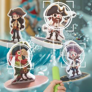 YANZA Puzzle Design Childrens Water Toys EVA Material Water Play Baby Bathing Toys Educational Toys Strike Pirates Bathroom Toys Bath Time