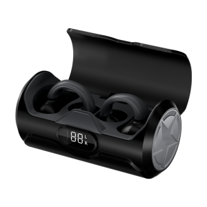 Jeep EC003 Wireless HeadphonesBluetooth 5.4 Ear Clip Earphones Open Ear Clip Headsets with MicMini Wireless Earbuds Bluetooth for Running Sport GymUSB-CCompatible with Android IOS