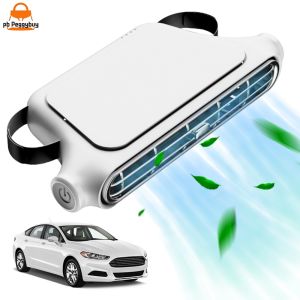 Portable Car Seat Fan with 3 Speed Settings Adjustable Headrest Cooling Fan for Sedan Vehicles