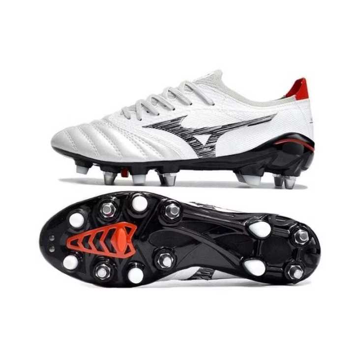 Sepatu Bola Mizuno Morelia Neo Beta Anticlog White Black Red SG