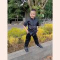 COD setelan anak laki laki kemeja polos celana chinos usia 1-12thn//setelan kemeja anak laki laki murah. 