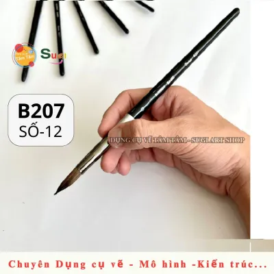 Cọ đầu nhọn lông sóc B207 Sunway B207 Lông Sóc Cọ Vẽ Màu Nước