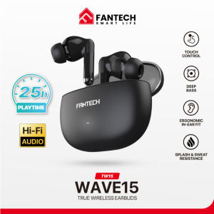 Fantech TW15 WAVE15 True Wireless Earbuds Touch Control Deep Bass Ergonomic In-Ear Fit Splash Resist
