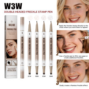 Waterproof Freckle Stamp Pen Natural Lifelike Fake Freckle Pen Long-Lasting Quick-Drying Smudge-Proof Makeup Pen