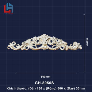 Phù điêu PU LUMI HOME họa tiết hoa góc cạnh trang trí khung tranh trần tường chất liệu PU siêu bền mã GH-8050S 8050