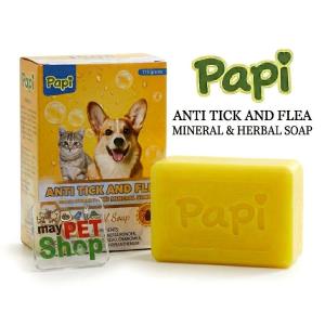 Papi Anti Tick and Flea Mineral & Herbal Soap for Pets