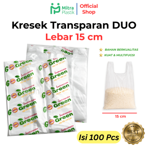 Kresek Transparant / Bening Uk 15 - Plastik Cap Duo 100 pcs