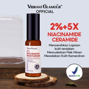 VIBRANT GLAMOUR  [BPOM] 2% Niacinamide Moisturizer Gel 80ml 5X Ceramide Skin Barrier Memperbaiki Kemerahan Kekeringan Mencerahkan Kulit Bersinar Memudar Bintik Gelap Bintik-bintik Perawatan Kulit Sensitif Normal  Melembabkan Anti penuaan  Anti-kerut