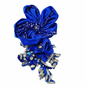 SPARAK Bốn cánh hoa Hoa lụa Vải Vải satin bóng. Vải đính Phụ kiện trang trí quần áo May lên Hoa 3D Trang trí váy