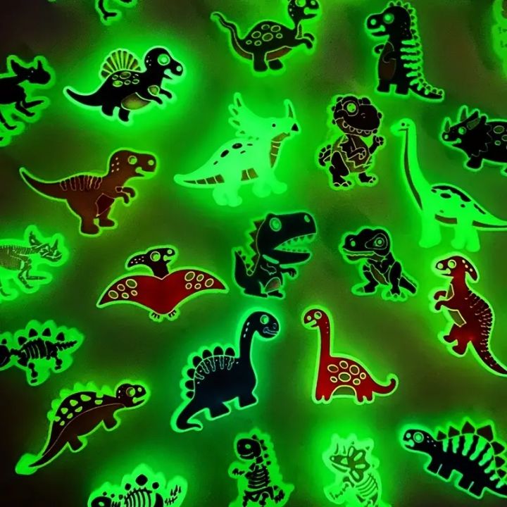 luminous Dinosaur serise for crocs decoration bags buckle Charms Clogs