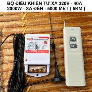 Bộ Điều Khiển Từ Xa 220V Máy Bơm Nước Đèn – Tầm Xa 1–5KM Công Suất Lớn 40A 3000W