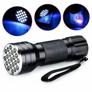 Senter Ultraviolet 400 nm 21 LED / Flashlight 21 Lampu 400 nm / Senter Genggam Kecil / Senter Travel