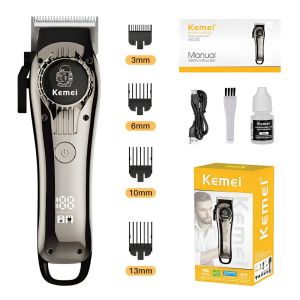 Kemei KM-1708 KM-1710 Professional LCD Electric Hair Clipper SET USB Rechargeable Hair Trimmer Barber Cutter Rechargeable 0mm Trimmer