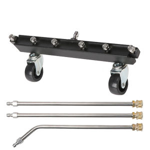 Pressure Washer Undercarriage Cleaner High Pressure Washing Under Car Attachment with 3 Pcs Extension Wand