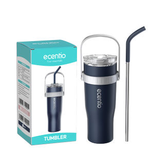 ecentio tambler botol minum tumbler Stainless Vacuum 900/1200ml Portable Thermos tumbler aesthetic besar