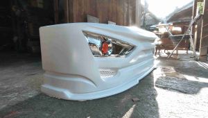 BEMPER DEPAN SUZUKI NEW CARRY LAMPU SIGRA BAHAN PLAT BESI PATEN POXY +LAMPU