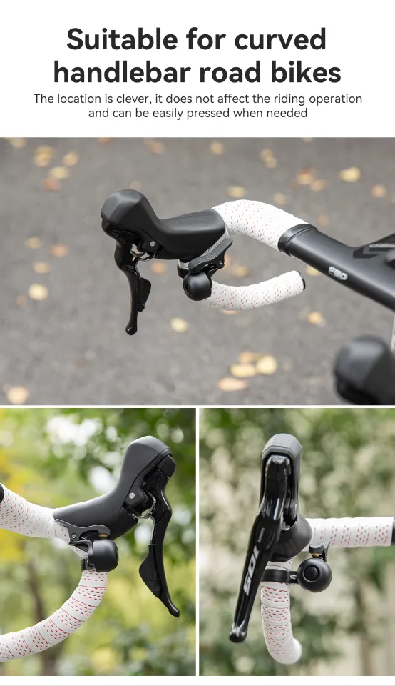 ROCKBROS Road Bike Drop Bar Bell Clear Loud Ultralight Road Bicycle Bell  Waterproof Portable Cycling Horn Bike Accessories