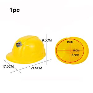 Q-1151 STORE Plastic Play House Workers Hat Cosplay Props Yellow Construction Worker Helmet High Quality Kid Engineering Construction Kids Birthday Party Decor Supplies