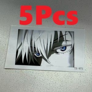 5Pcs/Pack Jujutsu Kaisen Gojo Satoru Eyes Waterproof Tattoo Stickers Non Reflective Rea