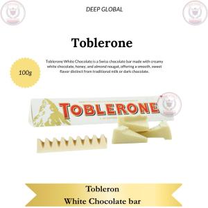 Toblerone Swiss Milk Chocolate with Honey and Almonds Nougat Bar 100g