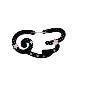 Creative Acrylic Keychain Clip With Star Wing Design Portable Carabiner Hooks Key Holder For Bags Keys Outdoor Decors