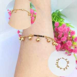 GELANG KAKIGELANG TANGAN TITANIUM MODEL KRINCINGAN ANTI LUNTUR & ANTI KARAT (COD)