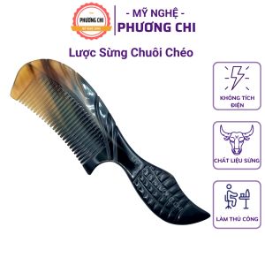 Lược Sừng Chuôi Chéo Khía Dài 20cm Lược Chải Tóc Gỡ Rỗi Cực Đẹp Làng Nghề Thụy Ứng | Mỹ Nghệ Phương Chi