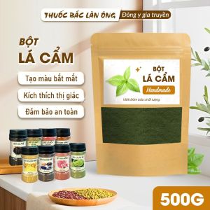 Bột lá cẩm tím nguyên chất 500g (Bột tạo màu thực phẩm nấu xôi chè làm bánh)