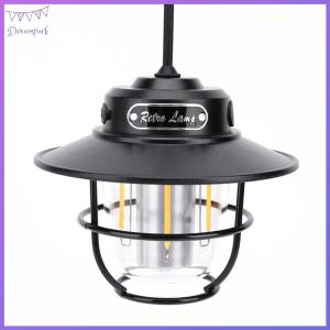 LED Portable Lamp IPX4 Waterproof Retro Camping Lamp Type-C Charging Camping Lantern 4 Gear Stepless Dimming for Outdoor
