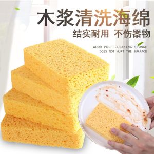 TZ22  Dishwashing sponge wood pulp dish cleaning sponge Swelling Thick Sponge Span pencuci pinggan mangkuk 木浆海绵洗碗神器