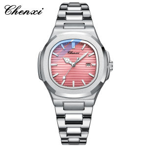 G7CHENXI Chenxi Cross-Border Steel Band Watch Couple Luminous Waterproof Fashion Business Calendar Men and Women Quartz Watch 82227/7