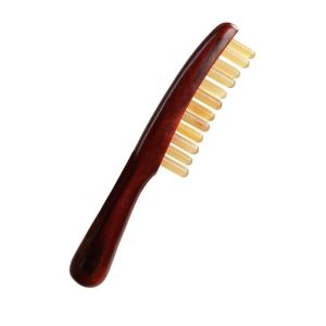 OMQAIO Traditional Sandalwood Massager Comb Skin Scraping Natural Material Guasha Scalp Tool Anti-Static Scalp Relaxing Meridian Comb Head Relaxation