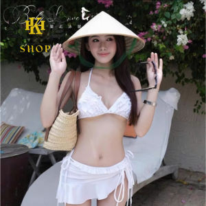 Set Bikini Set Đồ Đi Biển 3 Món Thiết Kế Bèo Tầng Chất Vải Lụa Hàn Kèm Lớp Lót Thun Lạnh HK Shop9720