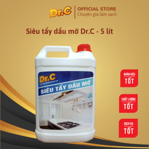 Siêu tẩy dầu mỡ tẩy sạch lưới lọc hút mùi mặt bếp ga bếp từ khu vực bếpvật dụng nhà bếp Dr.C Chính Hãng 5 Lít (Chai lớn tiết kiệm)