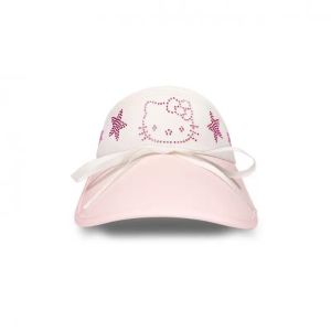 Mũ kitty nữ Lụa băng bướm Mũ Chống Nắng Nữ bảo vệ khỏi tia UV vương miện mặt Mũ che nắng nhỏ