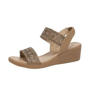 [Free Shipping] WomenS Sandals New Summer Styles Large Sizes Flat-Soled Soft-Soled Fashionable With A Slight Heel Roman-Style Shoes