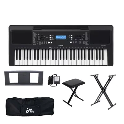 YAMAHA PSR-E383 Portable Keyboard คีย์บอร์ดไฟฟ้ายามาฮ่า PSR-E383 แถมขาตั้ง Music Arms