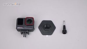 Sunnylife For Insta360 X5/Go 3S Camera Flexible Adhesive Base Sticker Mount Motorcycle Helmet Base for DJI Osmo 360/Pocket 3