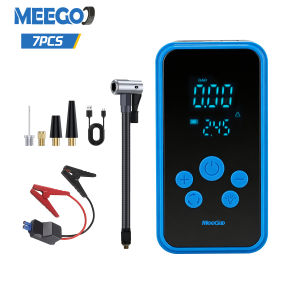 MeeGoo Car Jump Starter 12V 1200A Strong Current Fast Start With Smart Clip Tyre Air Pump Power Bank 3-Mode LED Light