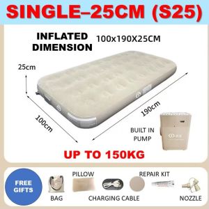 🔥 SG SELLER🔥 Built In Pump - Auto Inflatable AirBed / Air Bed / Mattress (SIngle / Double) Travel * Camping * Outdoor