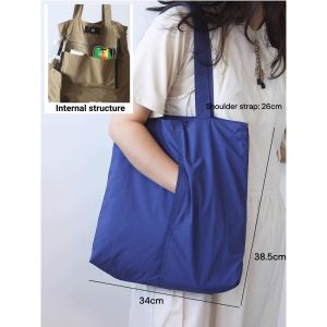 Tas Japanese Multi-pocket Tote Bag Nylon Casual Womens Shoulder Bag Lightweight