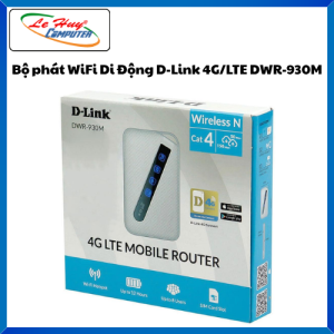 Thiết bị mạng - Bộ phát sóng WiFi Di Động D-Link 4G/LTE DWR-930M (150 Mbps/ Wifi 4/ 2.4 GHz)- Hàng Chính Hãng