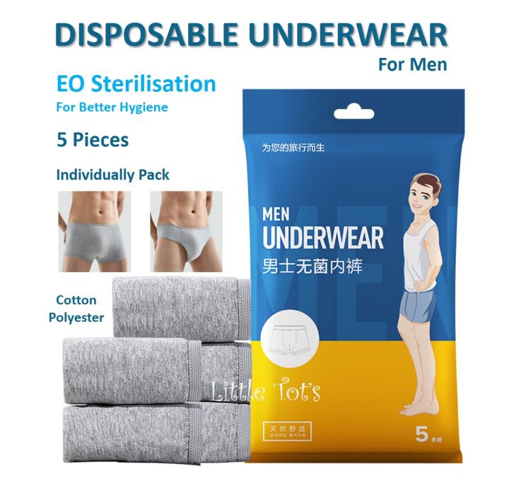 Disposable Underwear For Men 5 pc Men Brief Men Boxer EO