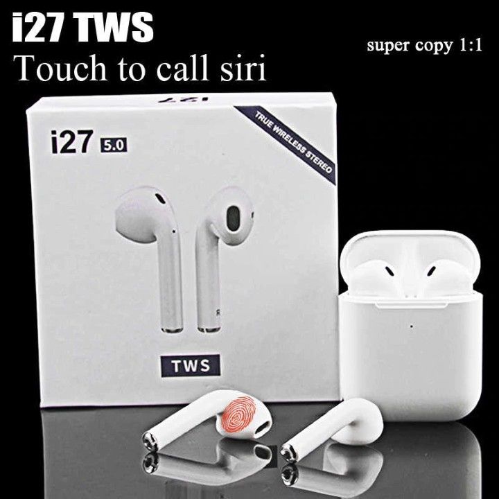 Tai nghe bluetooth i27 hỗ trợ sạc không dây